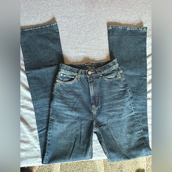 ASOS Blue Flare Wide Leg Jeans - Picture 3 of 5